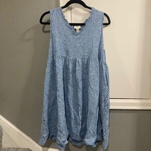 St. John’s bay blue and white striped dress